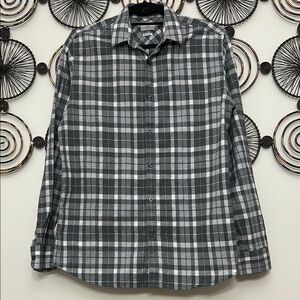 Selected Homme Grey Plaid Button Down Shirt